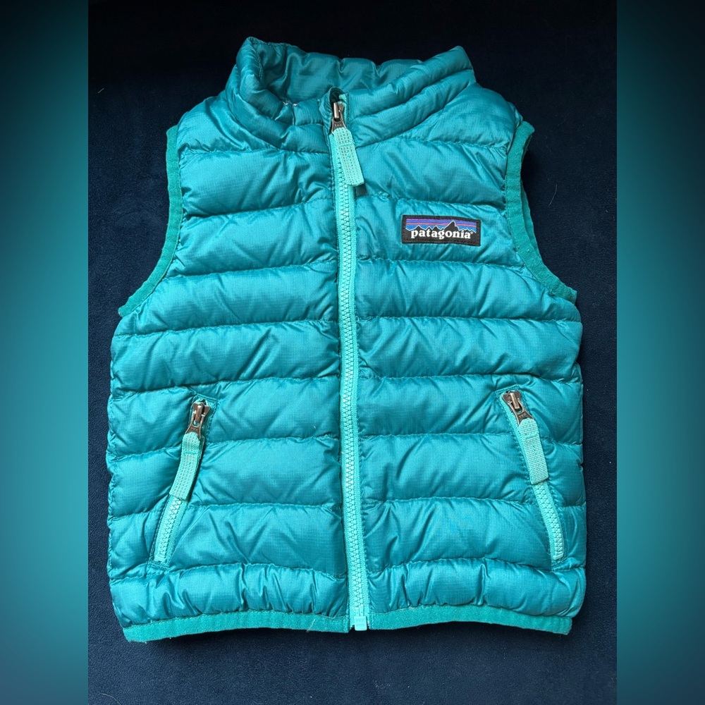 Patagonia down puffer vest. Baby 6-12 months.